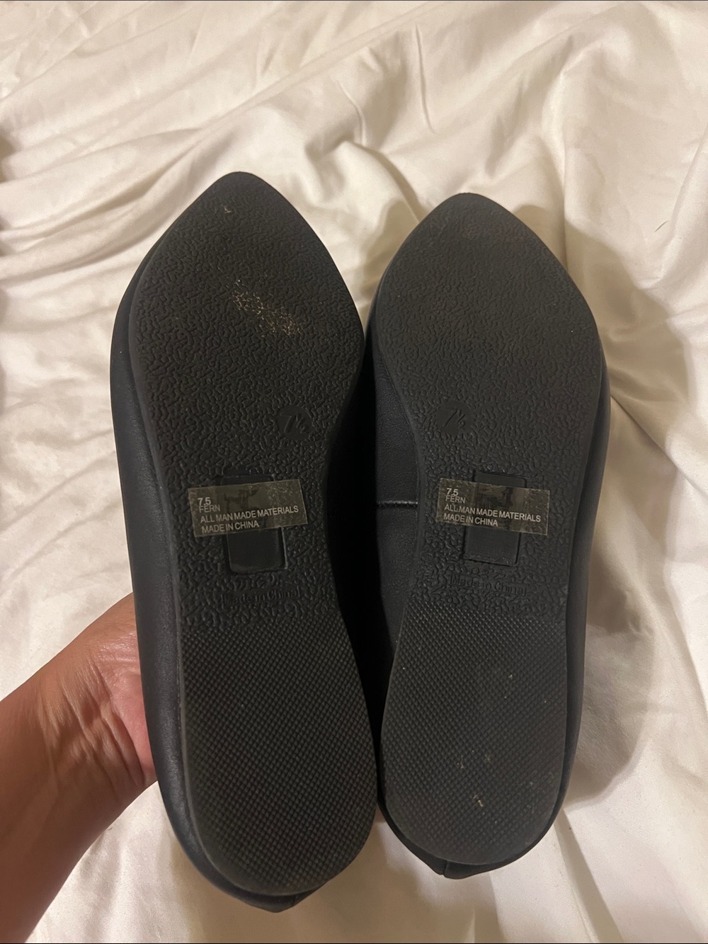 Kelly & Katie Black Pointed Toe Slip-On Flats - Picture 4 of 5